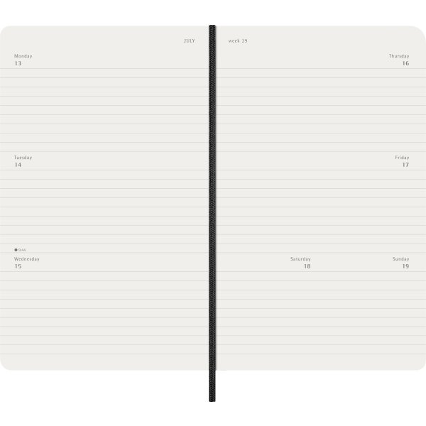 Moleskine 2026 Kalender | S | Uge h. | L | Sort