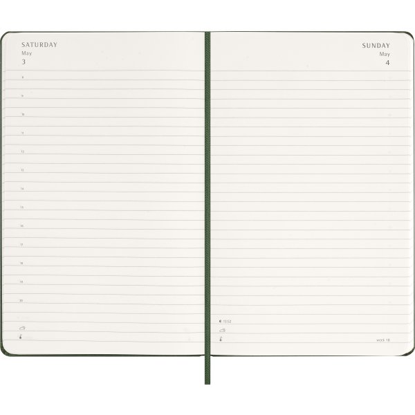 Moleskine 2026 Kalender | H | Dag | L | Grøn
