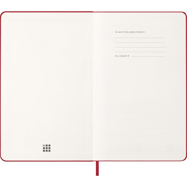 Moleskine 2026 Kalender | H | Dag | L | Rød