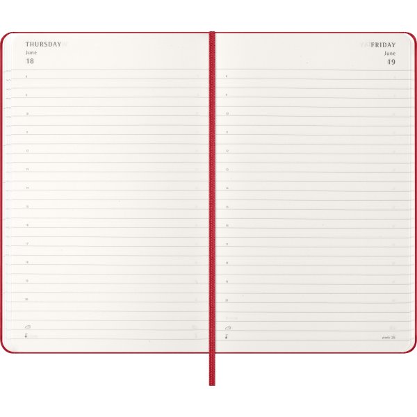 Moleskine 2026 Kalender | H | Dag | L | Rød