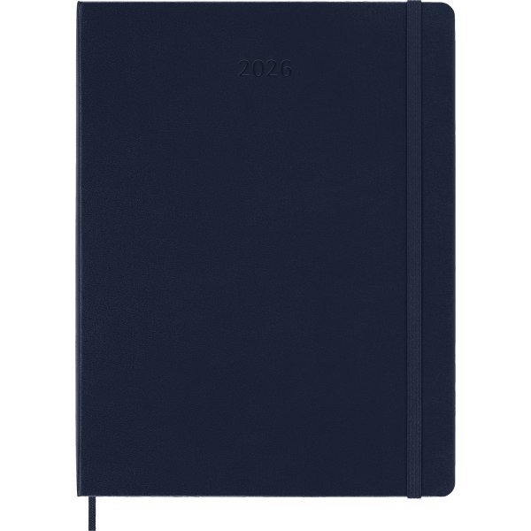 Moleskine 2026 Kalender | H | Uge | XL | Blå