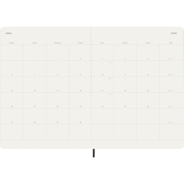 Moleskine 2026 Kalender | S | Måned | XL