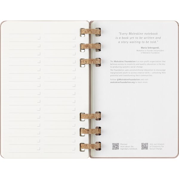 Moleskine 2026 Kalender | Spiral | Uge | L | Beige