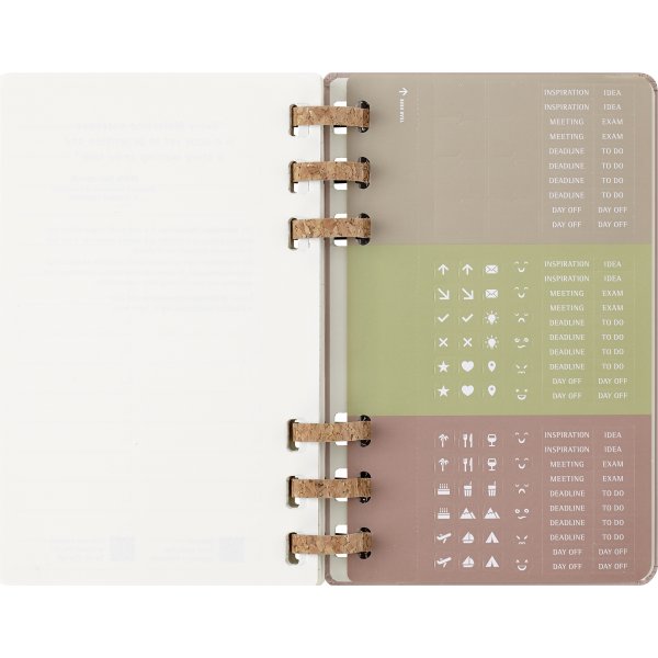Moleskine 2026 Kalender | Spiral | Uge | L | Beige
