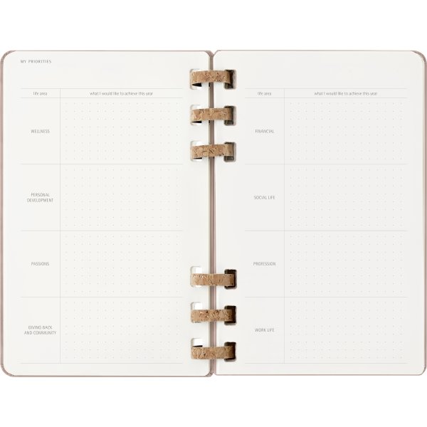 Moleskine 2026 Kalender | Spiral | Uge | L | Beige