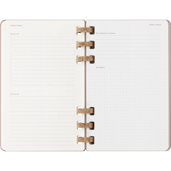 Moleskine 2026 Kalender | Spiral | Uge | L | Beige
