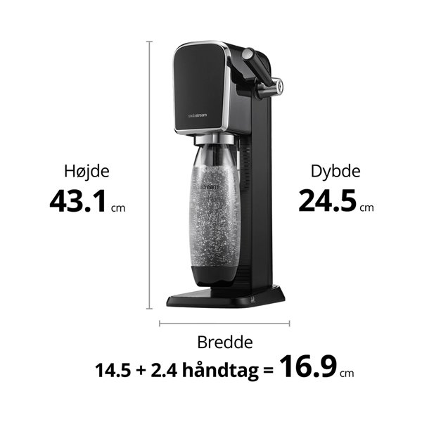 Sodastream ART - Kulsyremaskine, sort