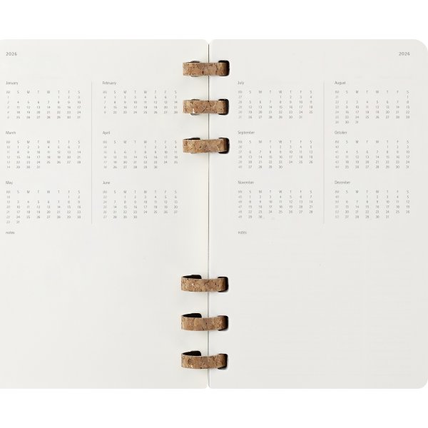 Moleskine 2026 Kalender | Spiral | Uge | L | Sort