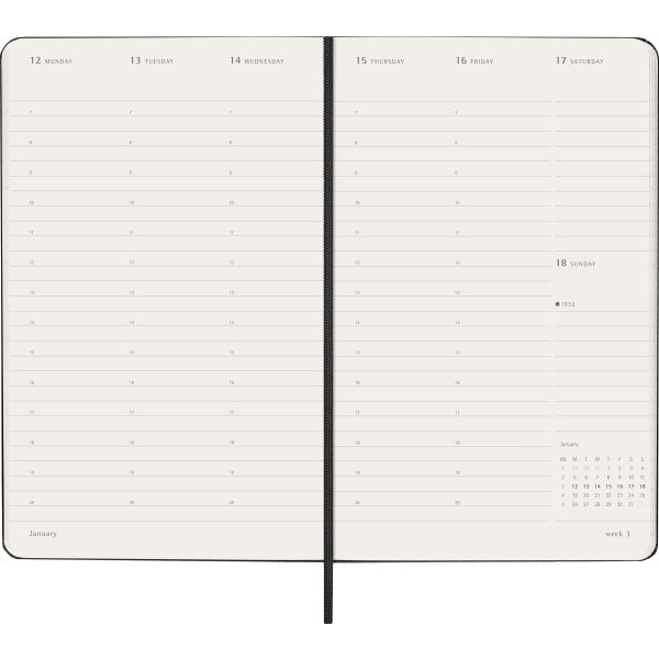 Moleskine 2026 Kalender | H | Uge Pro v. | L