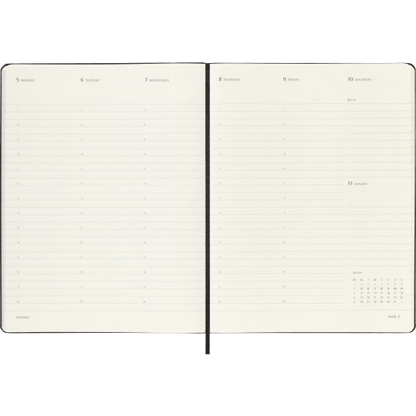 Moleskine 2026 Kalender | H | Uge Pro v. | XL