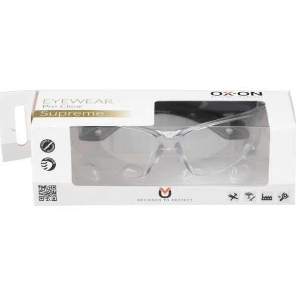 OX-ON Sikkerhedsbrille Pro Supreme, Klar
