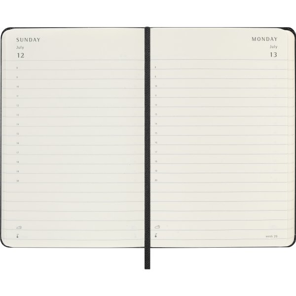Moleskine 2026 Kalender | H | Dag | Poc. | Sort