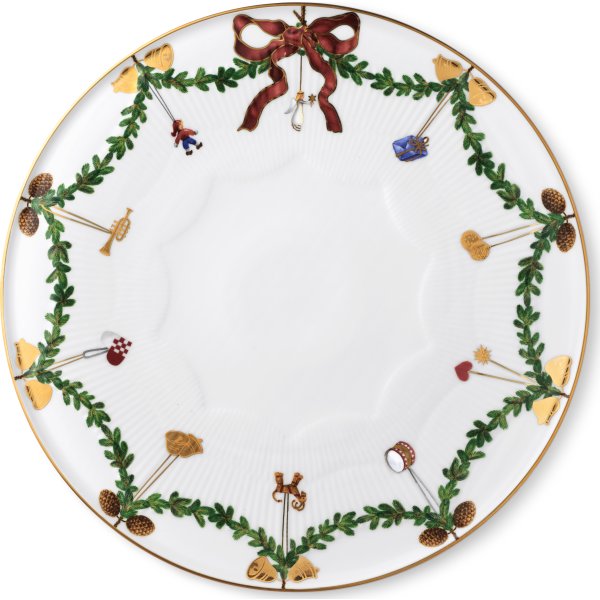 Royal Copenhagen Stjerne Riflet Jul Kagefad 32 cm