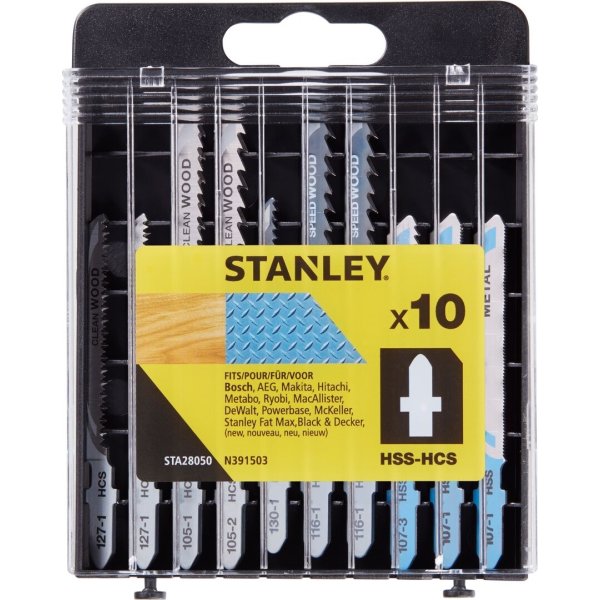 Stanley Stiksavklingesæt til træ og metal, 10 stk.