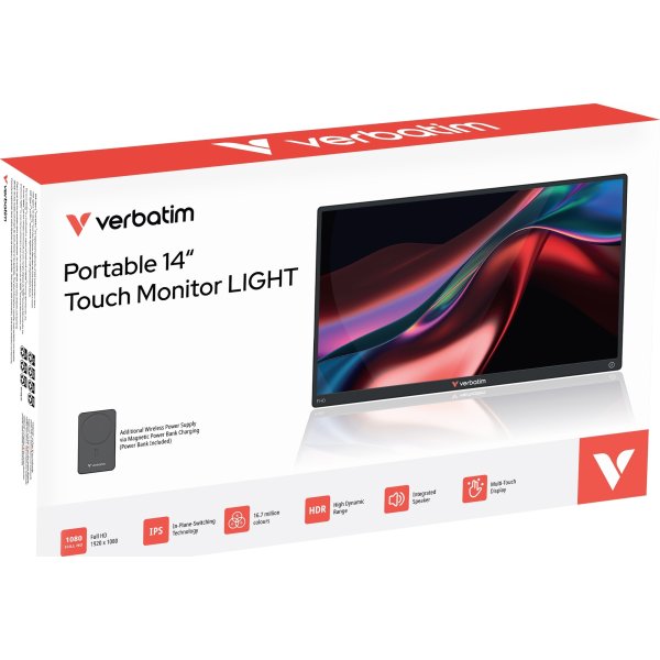 Verbatim 14'' bærbar touchscreen monitor