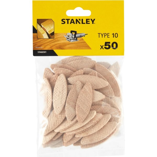 Stanley Træ fladdyvler/kiks, str. 10, 50 stk.