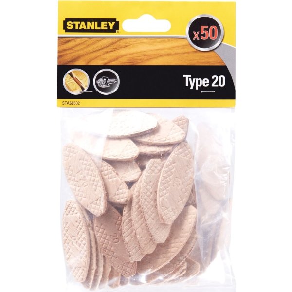 Stanley Træ fladdyvler/kiks, str. 20, 50 stk.
