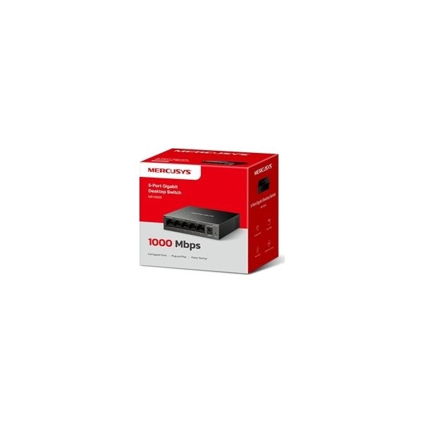Mercusys 5-Port Gigabit Desktop Switch, sort