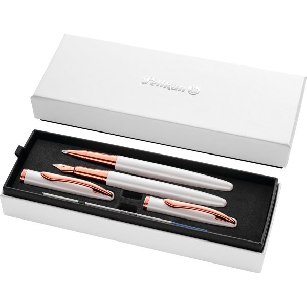 Pelikan Noble Elegance Sæt, Fyl/Rol, pearl