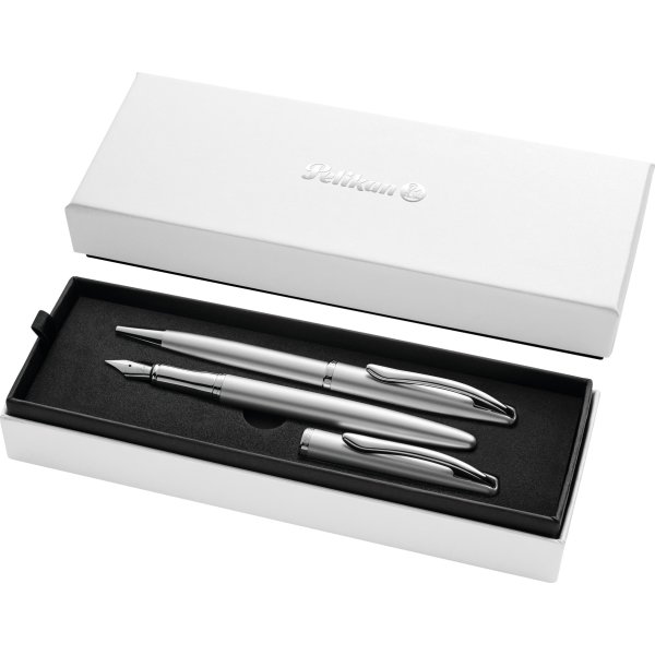 Pelikan Noble Elegance Sæt, Fyl/Kug, silver