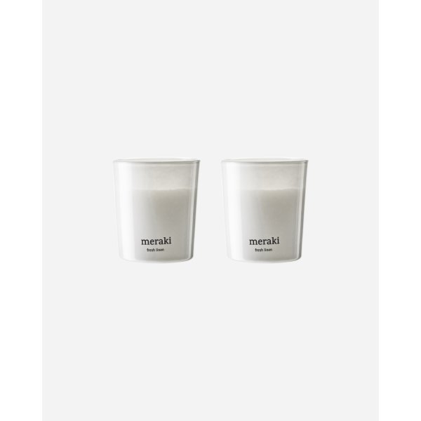 Meraki Duftlys, Fresh Linen, 2stk