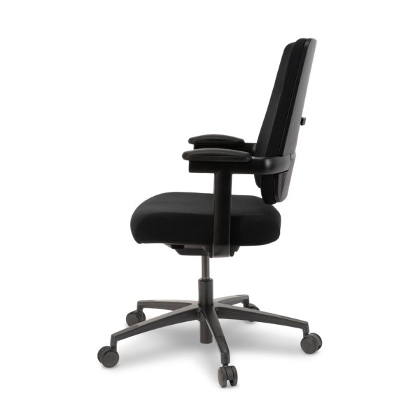 Milano kontorstol, m. armlæn, sort