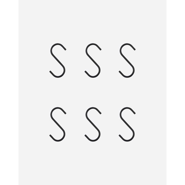 House Doctor S-Krog 6stk, s-form, sort