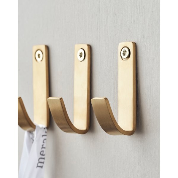 House Doctor Knage, 3stk, børstet messing-finish