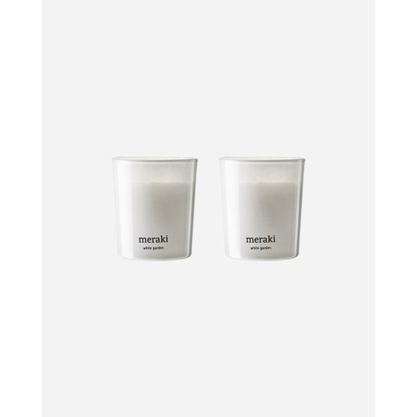 Meraki Duftlys, White garden, 2stk