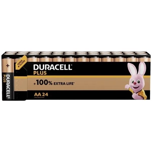 Duracell Plus Power AA-batteri, 24 stk