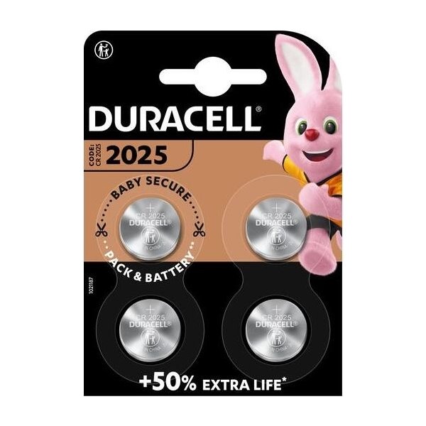 Duracell 2025  Lithium-knapbatterier, 4 stk