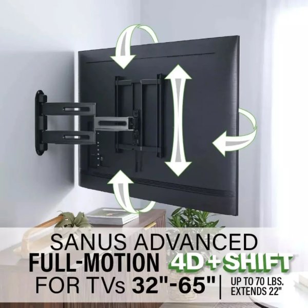 Sanus TV-ophæng 4D Max Vesa 400x400, sort