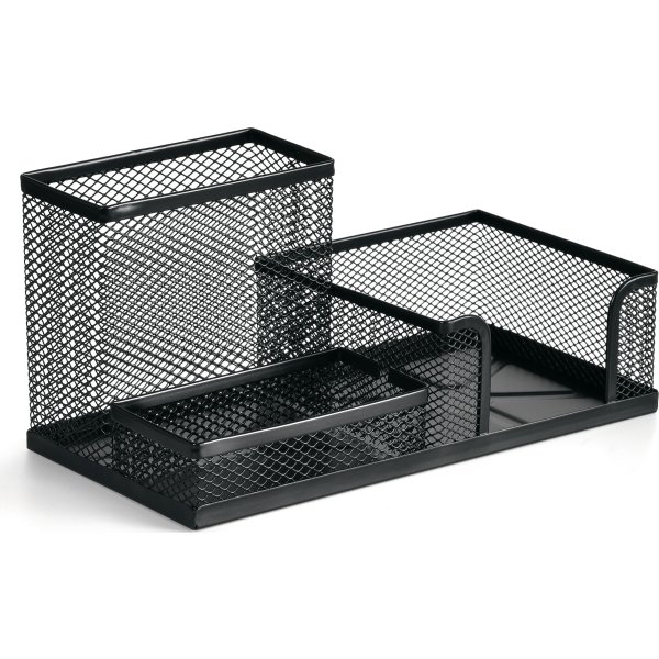 Office MESH Penne- og notesholder | Sort