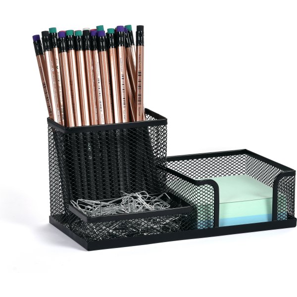 Office MESH Penne- og notesholder | Sort