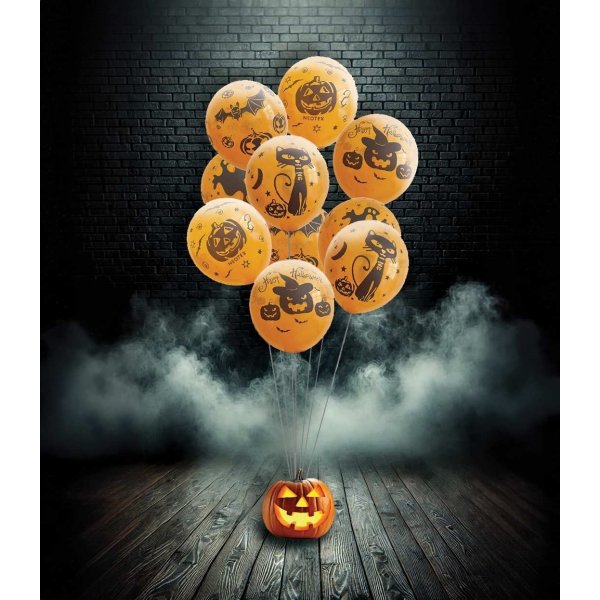 Halloween Balloner Ø23 cm - sæt á 10 stk