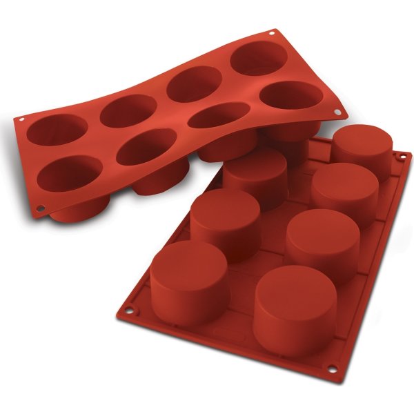 Silikomart Bageform cylinder 8 stk, Ø6cm, 9cl