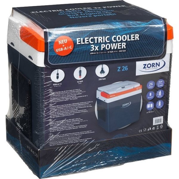 Zorn elektrisk køleboks, 25L, 12/230v og USB