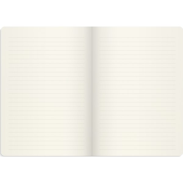 Burde Deluxe Notesbog, A5, linjeret, blue flower