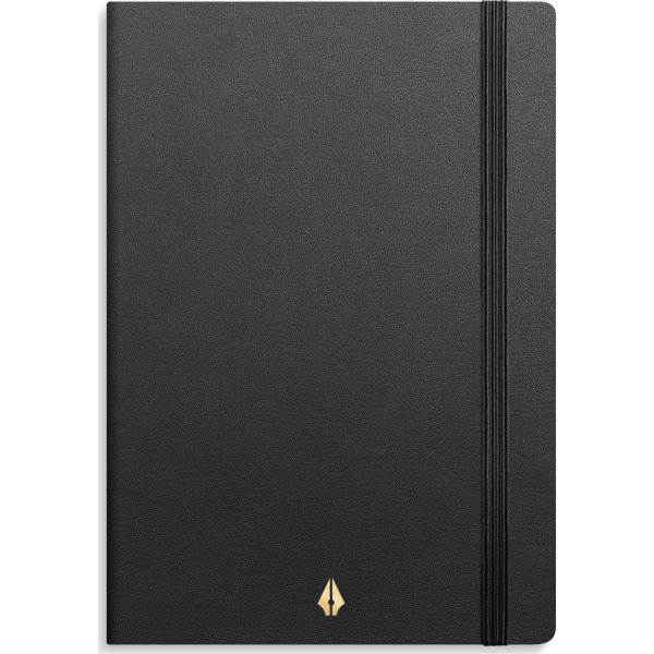 Burde Deluxe Notesbog, A6, linjeret, black
