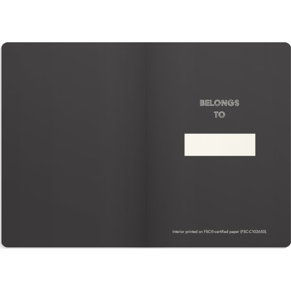 Burde Deluxe Notesbog, A6, linjeret, black