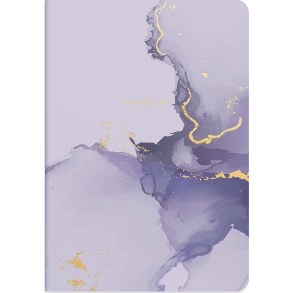 Burde Noteshæfte, 14x21 cm, 2-pk, lilac & black