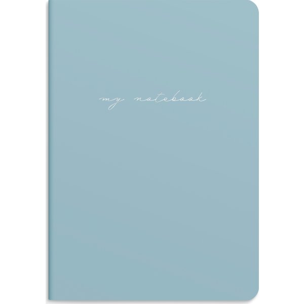 Burde Noteshæfte, 14x21 cm, 2-pk, blue & flower