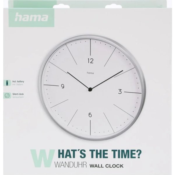 Hama Vægur "Sardinia" Diameter 30cm, Grå
