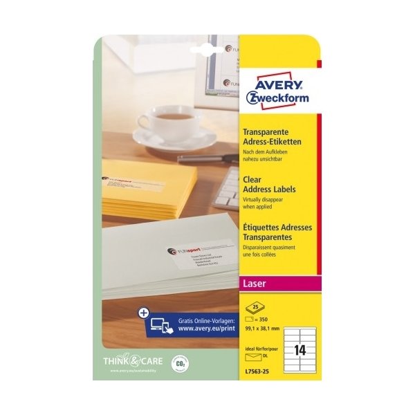 Avery Adresseetiketter | 99,1 x 38,1 mm | 350 stk.