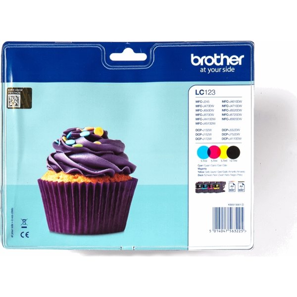 Brother LC123VALBP Blækpatroner, multipack