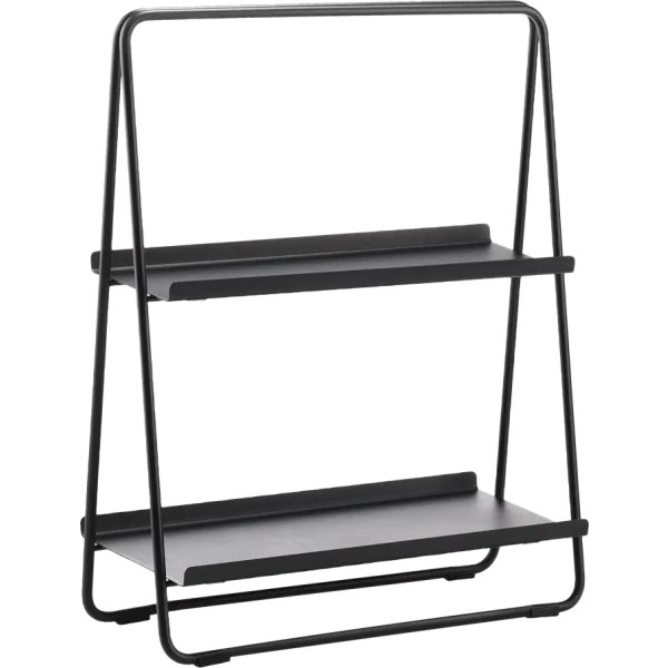 Zone Bord Reol, m/2 hylder, 43 x 23 x 58cm, sort