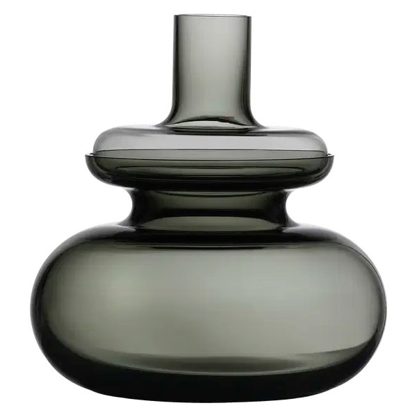 Zone Inu Vase, 23 x 25cm, grå transperant