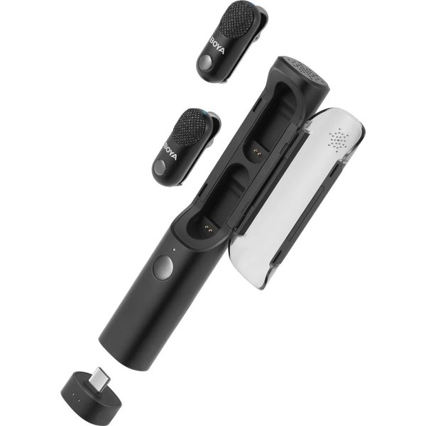 Boya Mikrofon Transformerbar, USB-C, 3.5mm, sort
