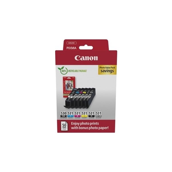 Canon PGI-530/CLI-531 Blækpatroner, sampak