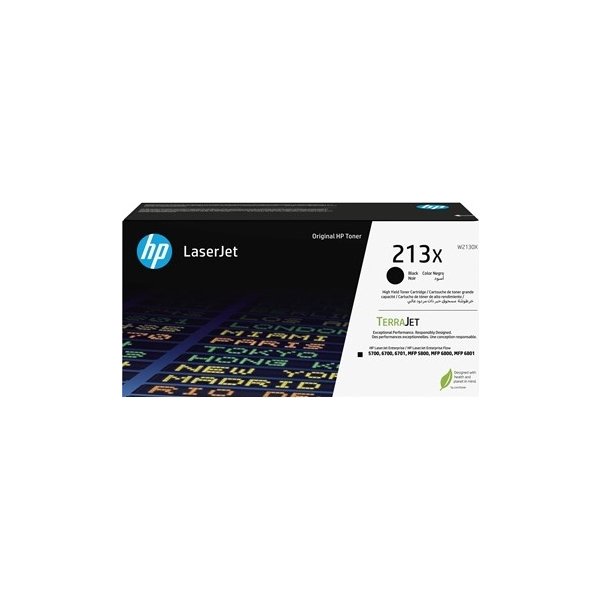 HP 213X Lasertoner, sort